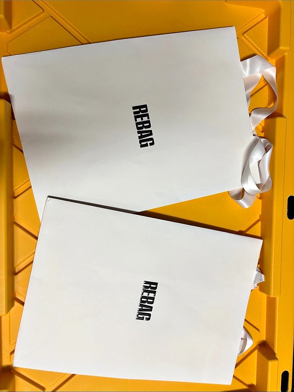 REBAG White Gift Bags Set of 2 Like New